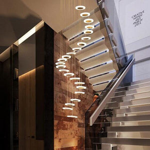 Dianna Wavedrop Staircase Chandelier | Bright & Plus.