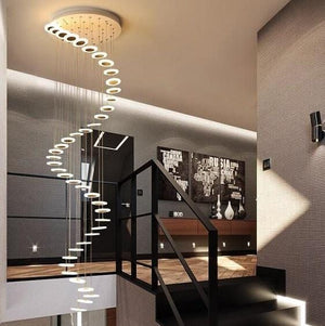 Dianna Wavedrop Staircase Chandelier | Bright & Plus.