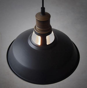 Duotone Vintage Industrial Pendant Light With Brass Fitting | Bright & Plus.