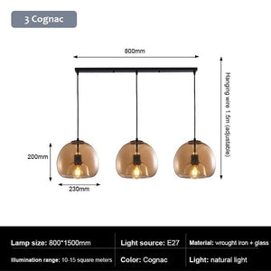 Dustin - Modern Nordic Glass LED Pendant Lamp