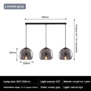 Dustin - Modern Nordic Glass LED Pendant Lamp