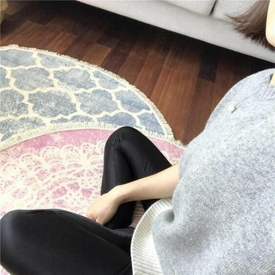 Ember-Vintage Distressed Cotton Rug | Bright & Plus.