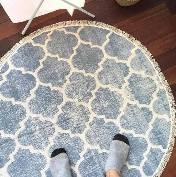 Ember-Vintage Distressed Cotton Rug | Bright & Plus.