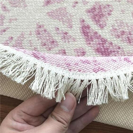 Ember-Vintage Distressed Cotton Rug | Bright & Plus.