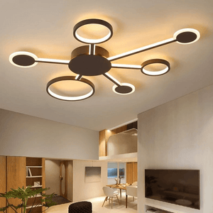 Euro Circular - Wide Ceiling LED Light W/ 4-7 Arms | Bright & Plus.
