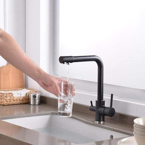 Evanie - Modern 3 in 1 Kitchen Faucet | Bright & Plus.