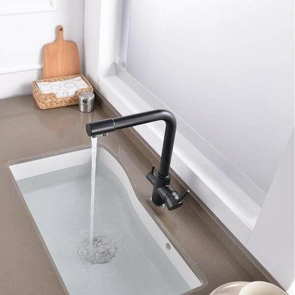 Evanie - Modern 3 in 1 Kitchen Faucet | Bright & Plus.