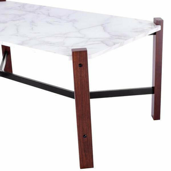 Fable - Faux Marble Top Living Room Coffee Table | Bright & Plus.