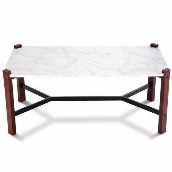 Fable - Faux Marble Top Living Room Coffee Table | Bright & Plus.