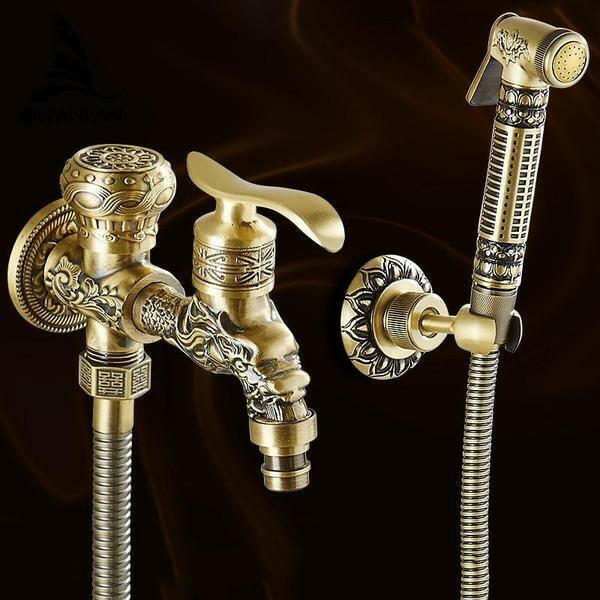 Felicia - Vintage Brass Wall Mounted Bidet | Bright & Plus.