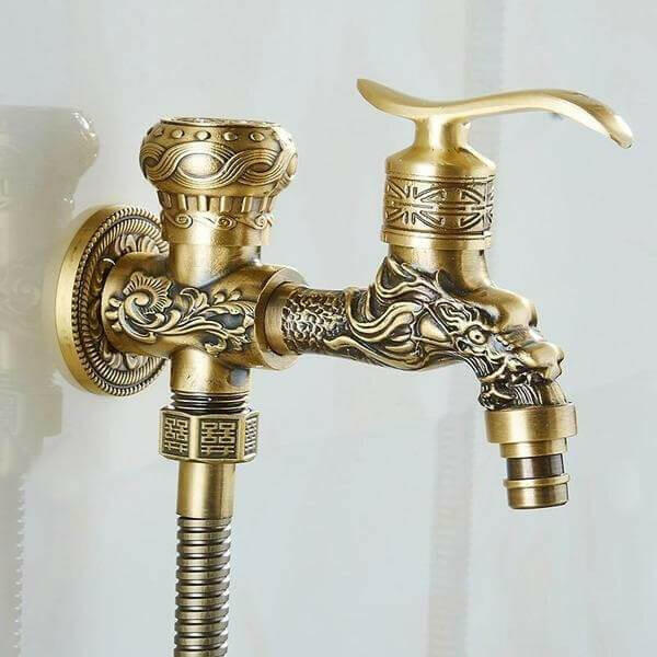Felicia - Vintage Brass Wall Mounted Bidet | Bright & Plus.
