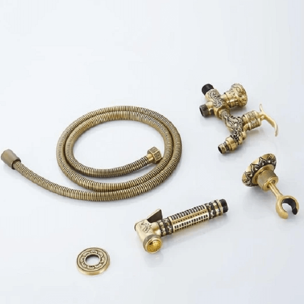 Felicia - Vintage Brass Wall Mounted Bidet | Bright & Plus.