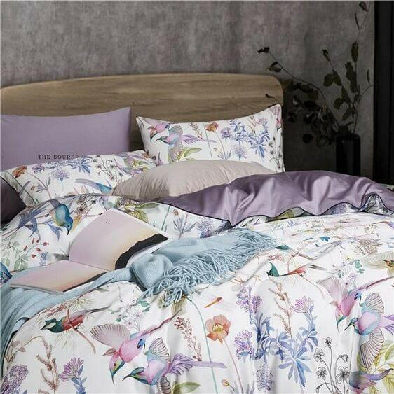 Floral Blossom Bedding Egyptian Soft Cotton Duvet Cover Set | Bright & Plus.