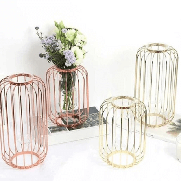 Florin - Modern Iron Frame Vase | Bright & Plus.
