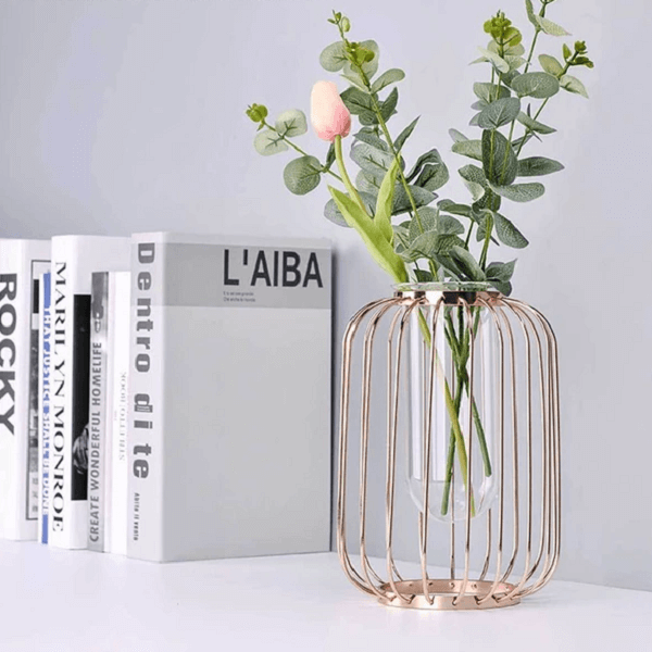 Florin - Modern Iron Frame Vase | Bright & Plus.