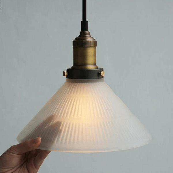 Fluted Glass Pendant Light bright plus