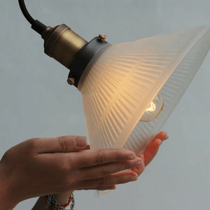 Fluted Glass Pendant Light | Bright & Plus.