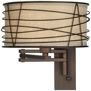 Franklin - Rustic Farmhouse Swing Arm Wall Lamp | Bright & Plus.