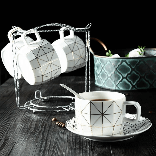 Geo Slice Teacup Collection Set | Bright & Plus.