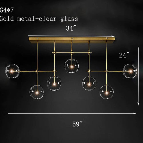 Linear globe chandelier deals