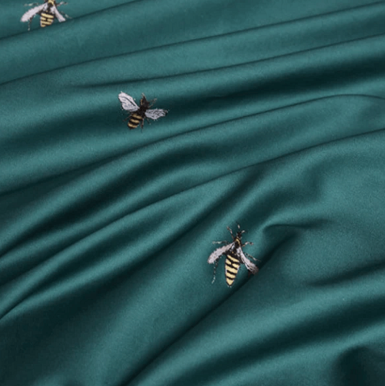 Greenwich Silky Green Egyptian Cotton Duvet Cover Set | Bright & Plus.