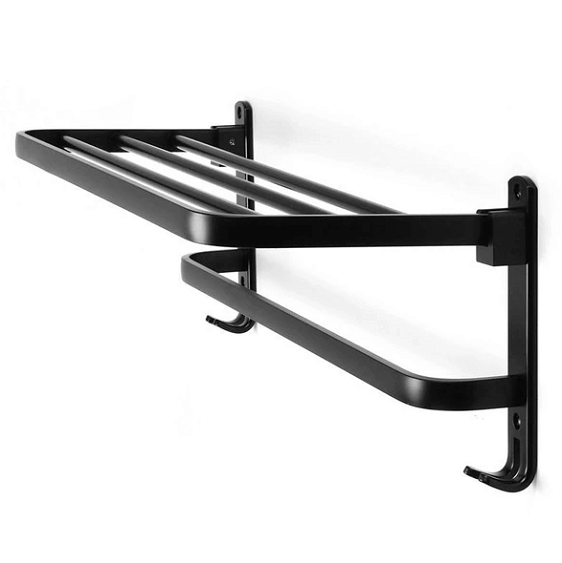 Greta - Black Matte Towel Rack | Bright & Plus.