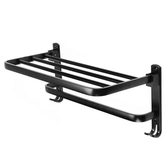 Greta - Black Matte Towel Rack | Bright & Plus.