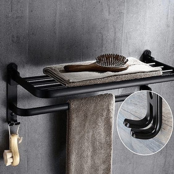 Greta - Black Matte Towel Rack | Bright & Plus.