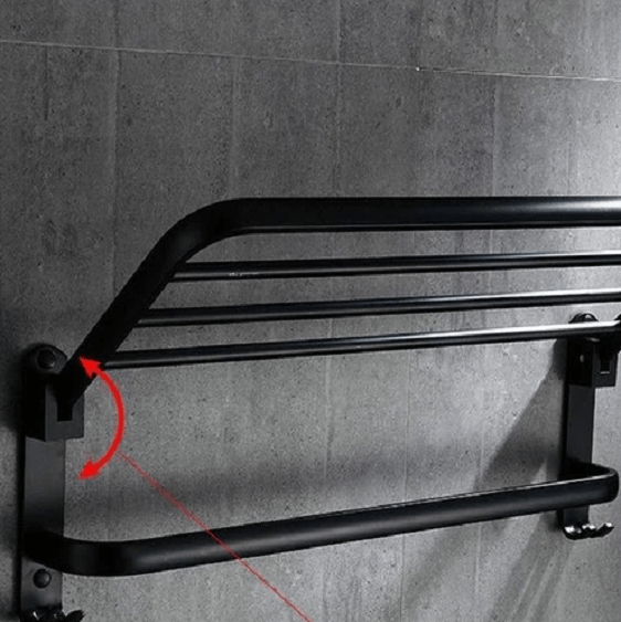 Greta - Black Matte Towel Rack | Bright & Plus.