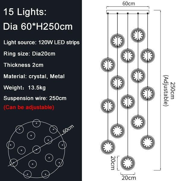 Hexu - Modern Crystal Chandelier