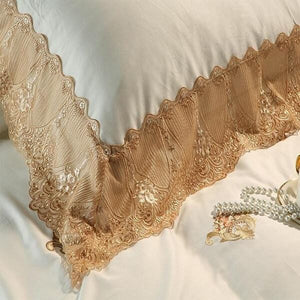 Karlena Oriental Egyptian Cotton Embroidery Luxury Royal Duvet Cover Set | Bright & Plus.