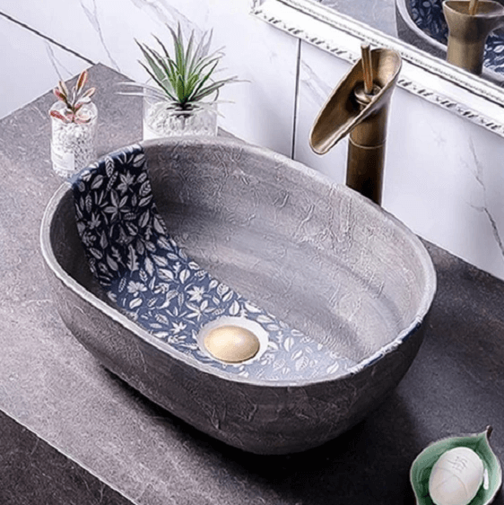 Laila - Vintage Antique Cement Wash Basin | Bright & Plus.