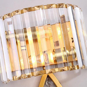 Lan - Oval Cut Fluted Glass Wall Lamp | Bright & Plus.