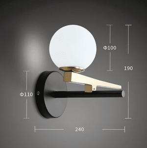 Laon - Gold and black LED wall lamp Decoration