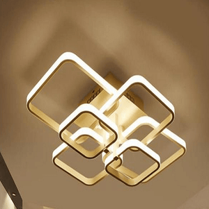 Layered Square Modern LED Chandelier | Bright & Plus.
