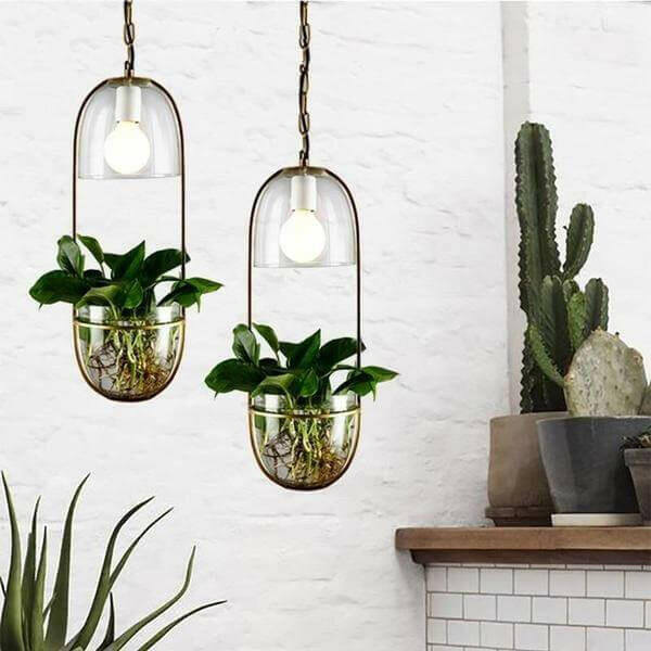 hanging light planter Lileas - Modern Hanging Planter Lamp