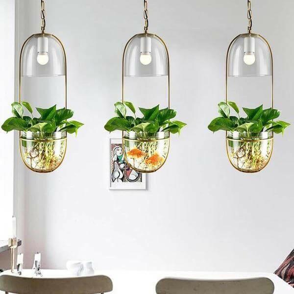modern hanging plants Lileas - Modern Hanging Planter Lamp