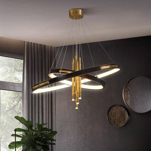 Ava Two-Tier Modern Rounded Metal Chandelier | Bright & Plus.
