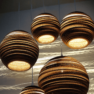 Luminaria Corrugated Board Pendant Light | Bright & Plus.