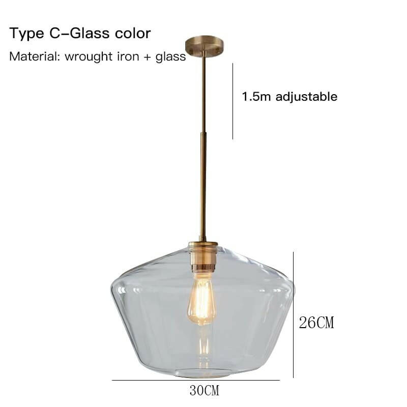 Meriall - Hanging Glass Pendant Lamp