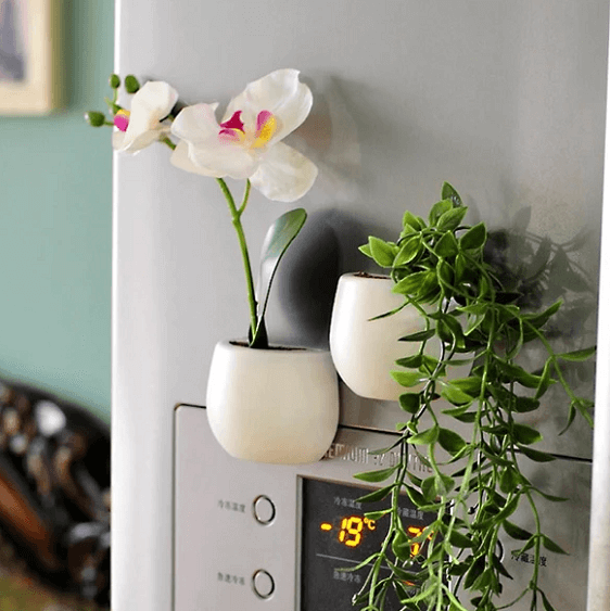 Vintage Flower Vase on the Fridge Flower Kitchen Magnets Hanging