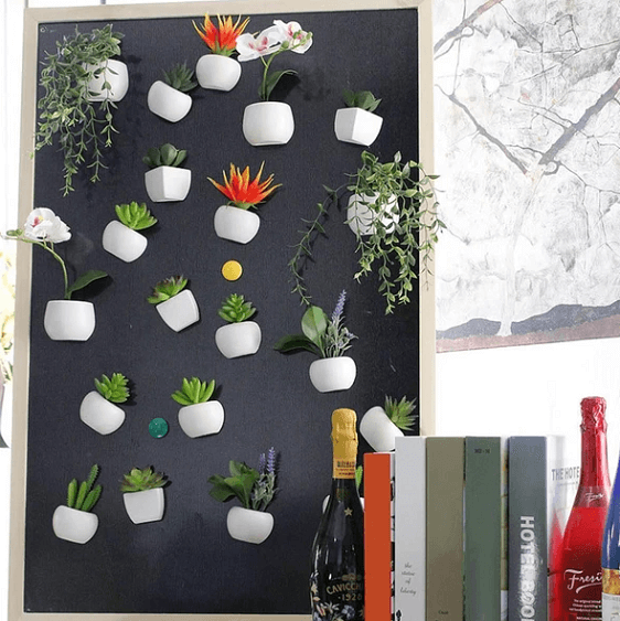 air plant refrigerator magnets Succulent Plant Fridge Magnets Label Mini Bonsai Magnet Button Potted Simulation Plant Refrigerator Message Sticker Home Decor D