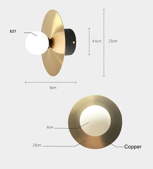 Modern Gold LED Indoor Wall Sconce Lamp