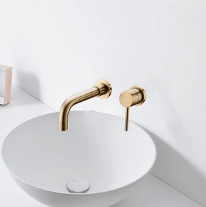 Modern Brass Wall Mounted Faucet | Bright & Plus.