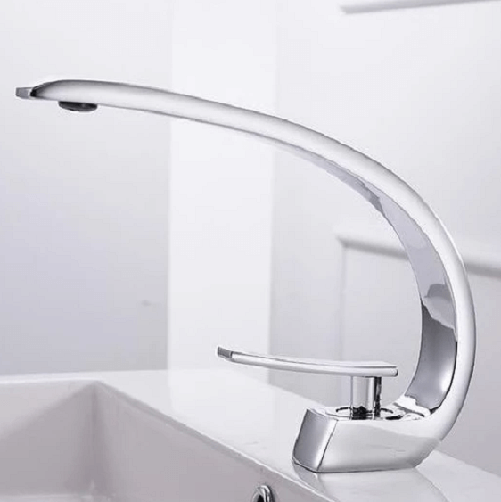 Modern Crane Design Single Handle Basin Faucet | Bright & Plus.
