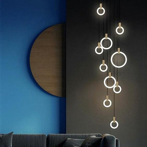 Modern LED Halo Hanging Lights | Bright & Plus.