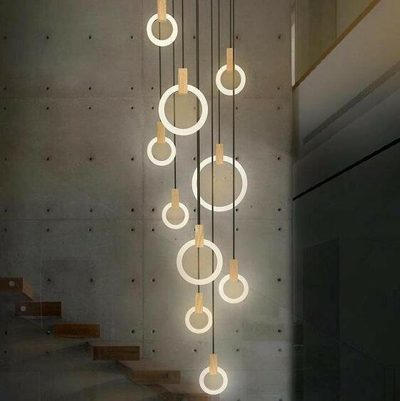 Modern LED Halo Hanging Lights | Bright & Plus.