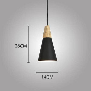 Modern Nordic Wooden Base Hanging Light | Bright & Plus.
