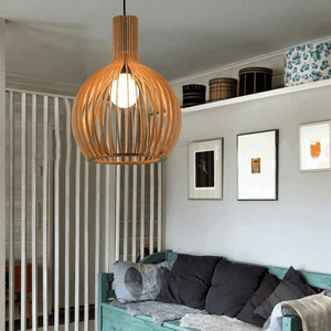 Nordic Wood Chandelier Handcraft Ceiling Lighting | Bright & Plus.