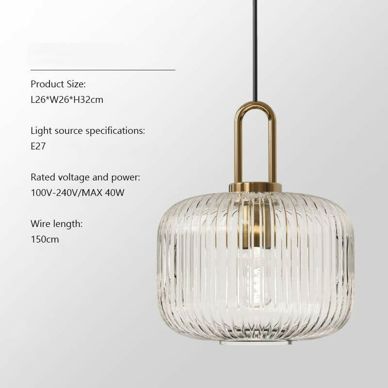 Ocker - Glass Pendant Lamp with Japanese Design